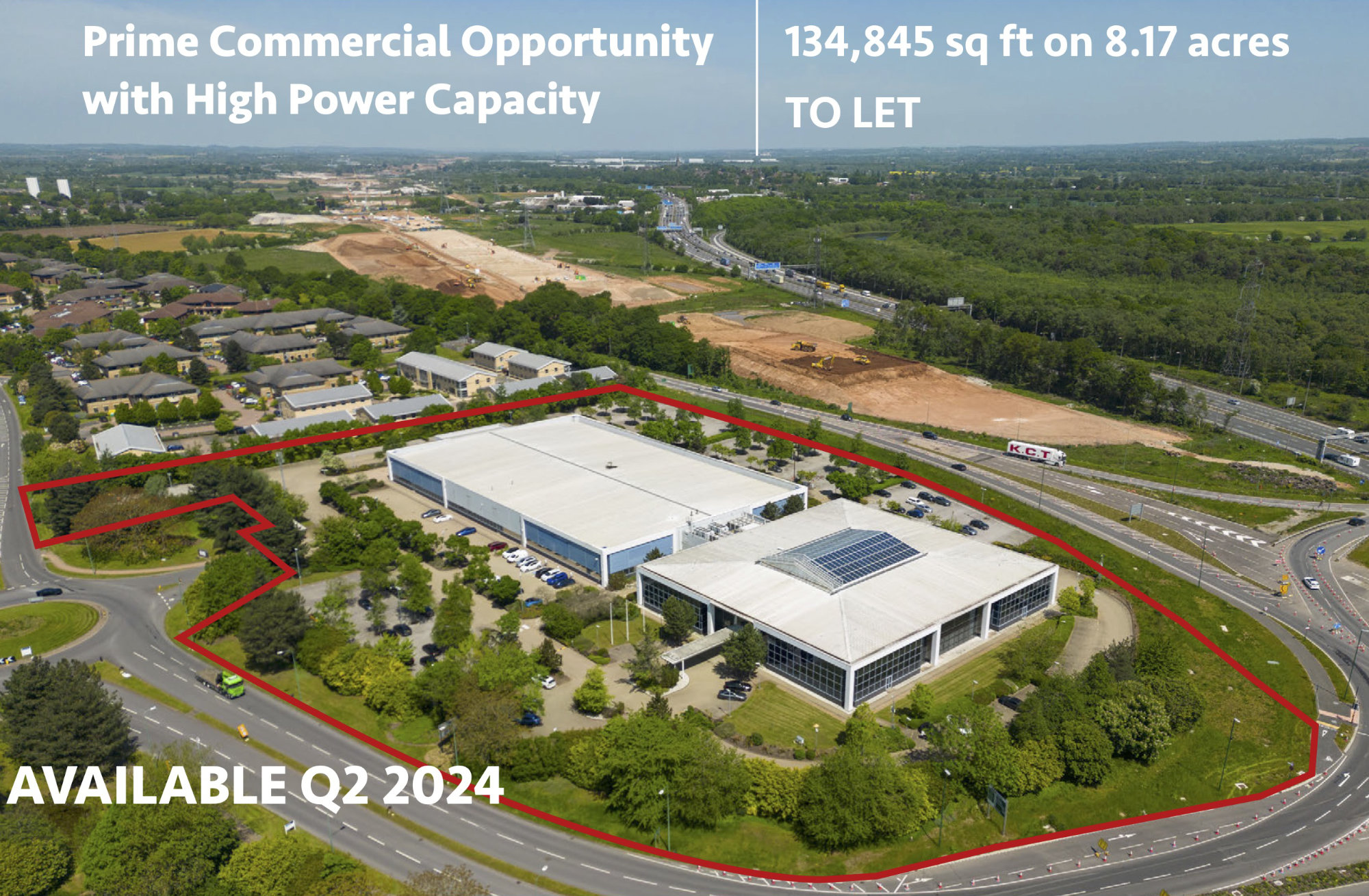 Arden Point - Prime Commercial Opportunity with High Power Capacity. 134,845 sq ft on 8.17 acres TO LET